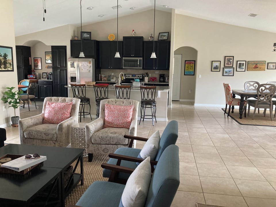 Open Concept: Great Room, kitchen, dining room area.