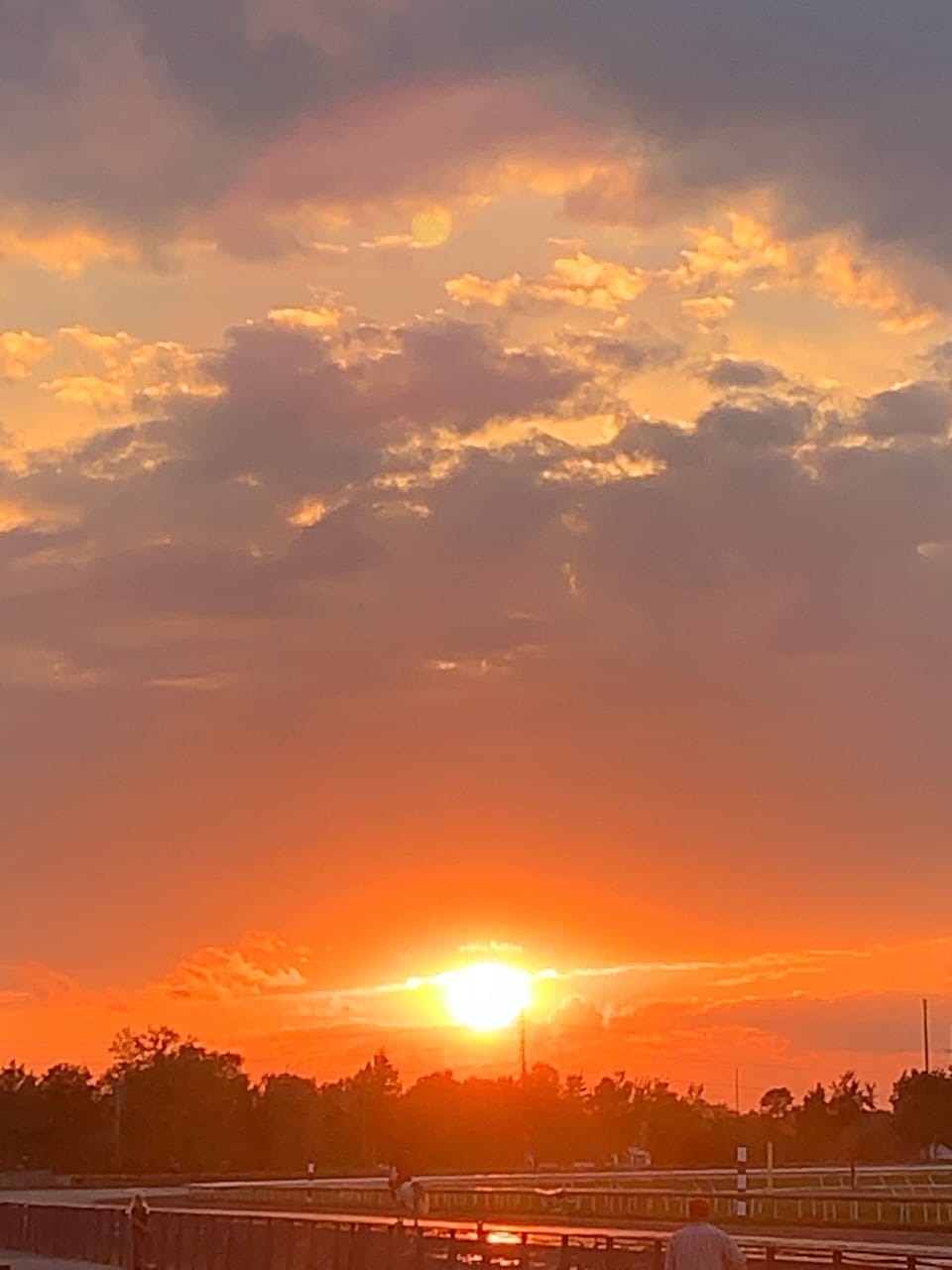 Sunset over the Fort Erie  Racetrack.