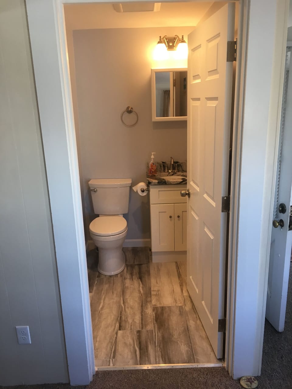 Beautiful new tile in completely renovated bathroom