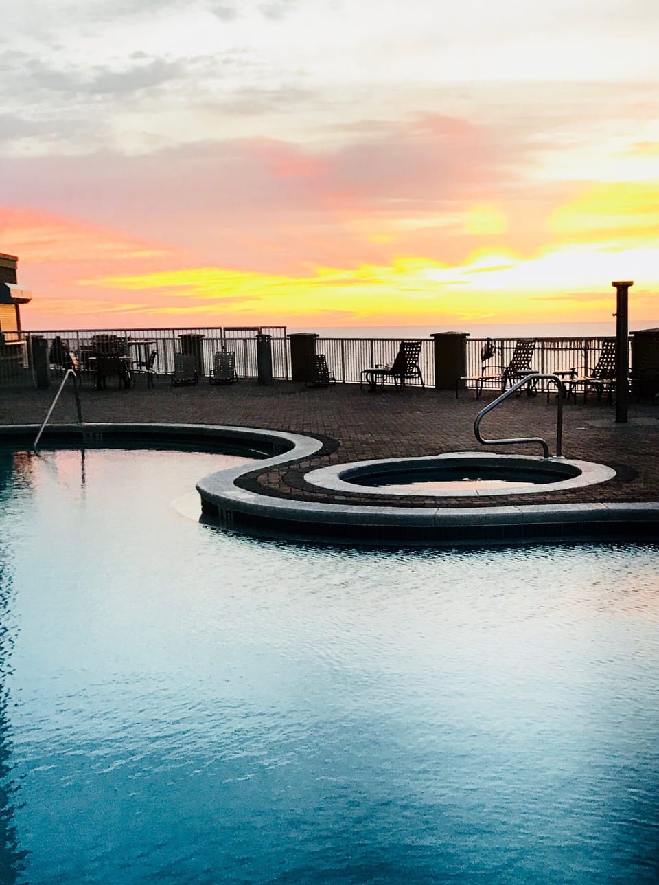 Beautiful sunset from Tower 2 pool