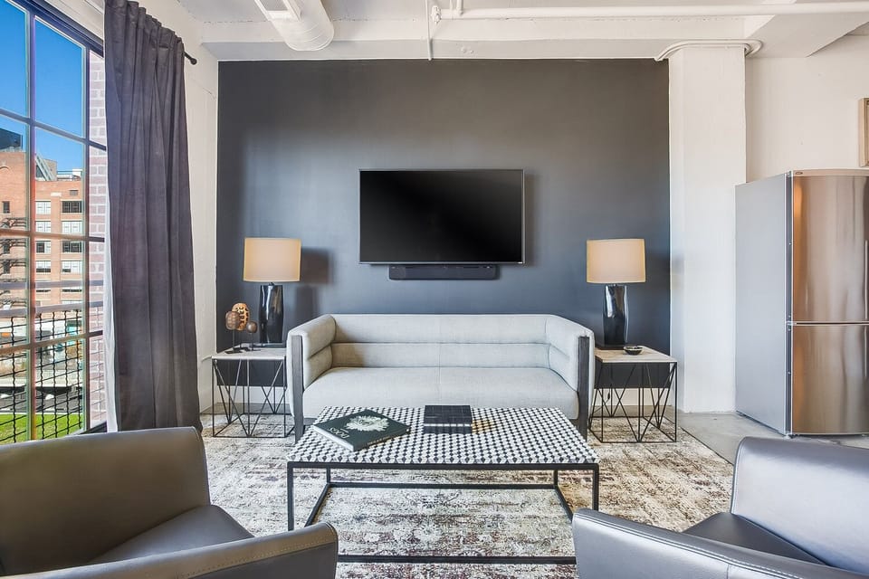 Living Area with Sofa and TV