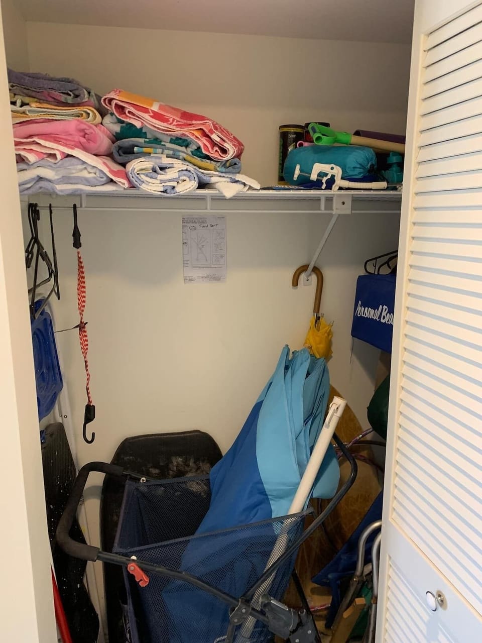 Closet full of beach items for you to use