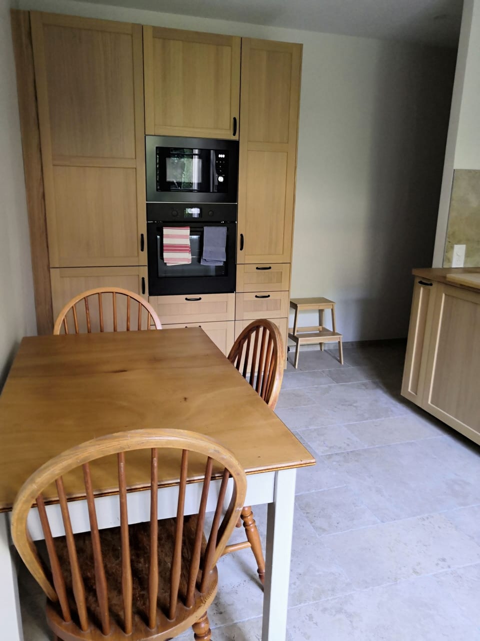 The kitchen is comfortable for 4 people and has a microwave as well as an oven.