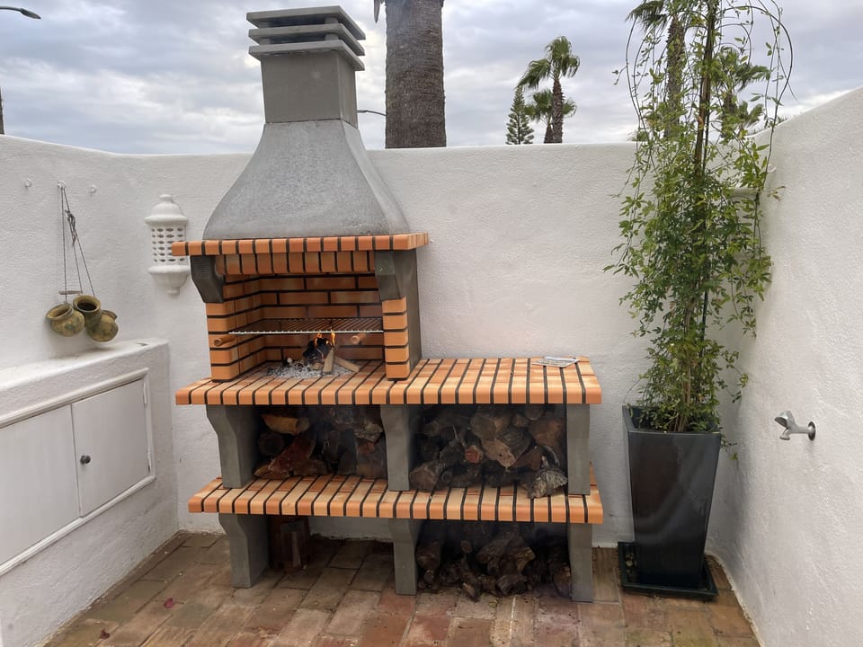 BBQ area outside kitchen 