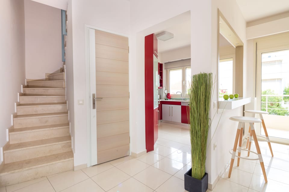 entrance of the house and kitchen