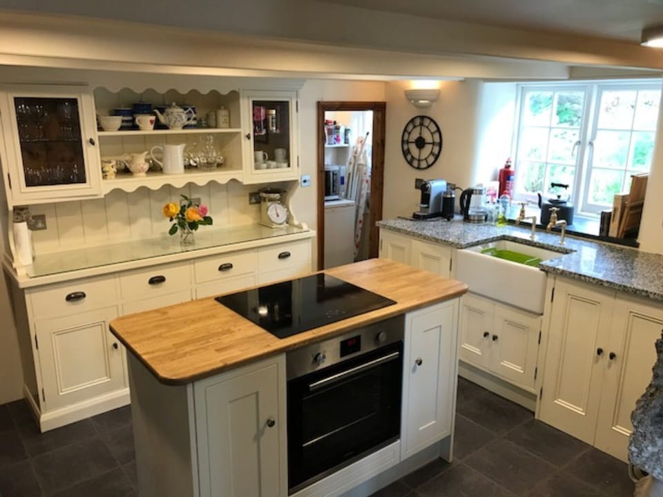 The kitchen has all the equipment a cook could want...