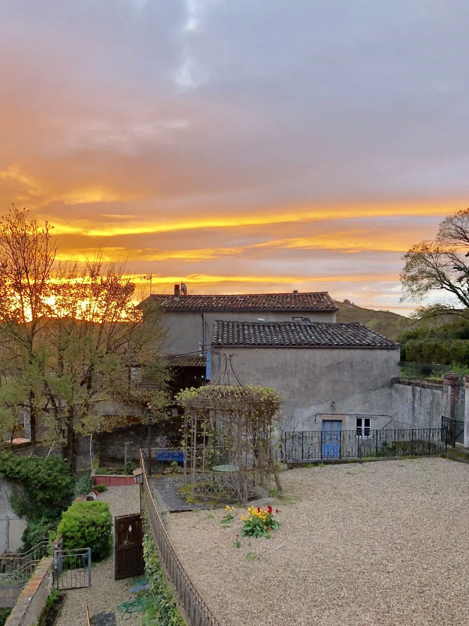 Sunrise over the Gite.
