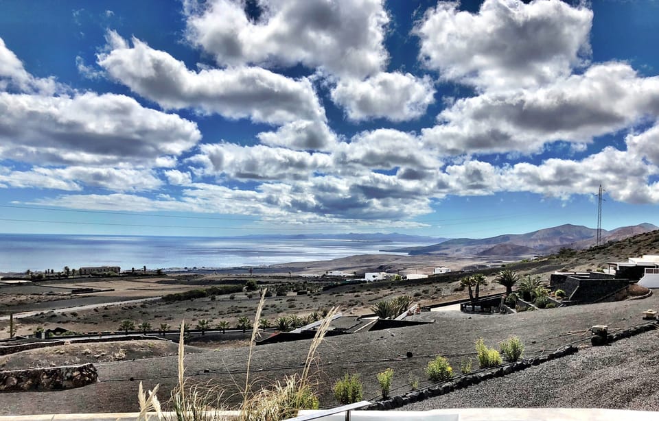 Panoramic views of Fuerteaventura island and coastline from villa 