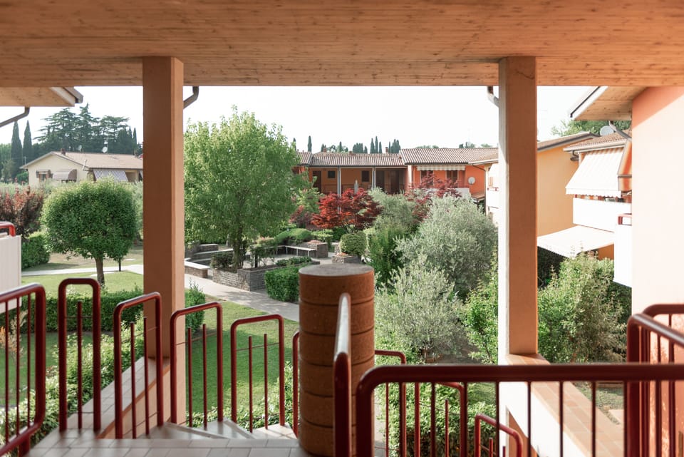 Vista dal pianerottolo dell'appartamento