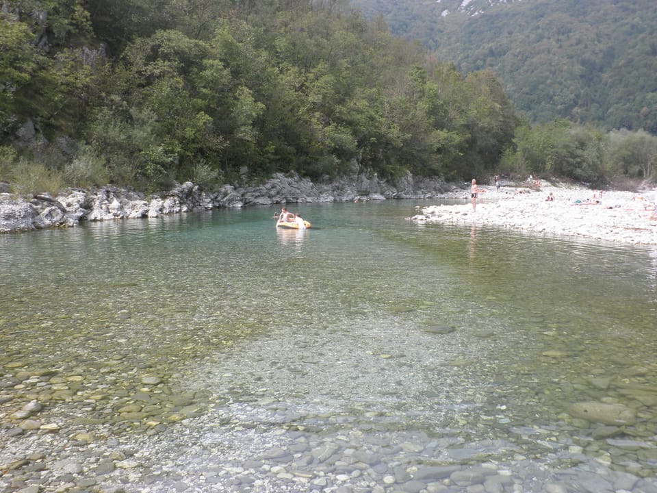 Swimming in the local river