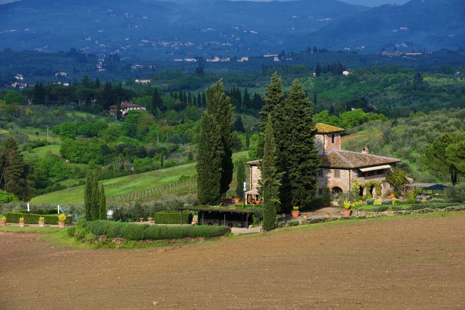 View of the Villa as you approach it from West