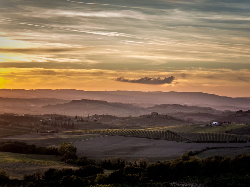 Sunset view from terrace