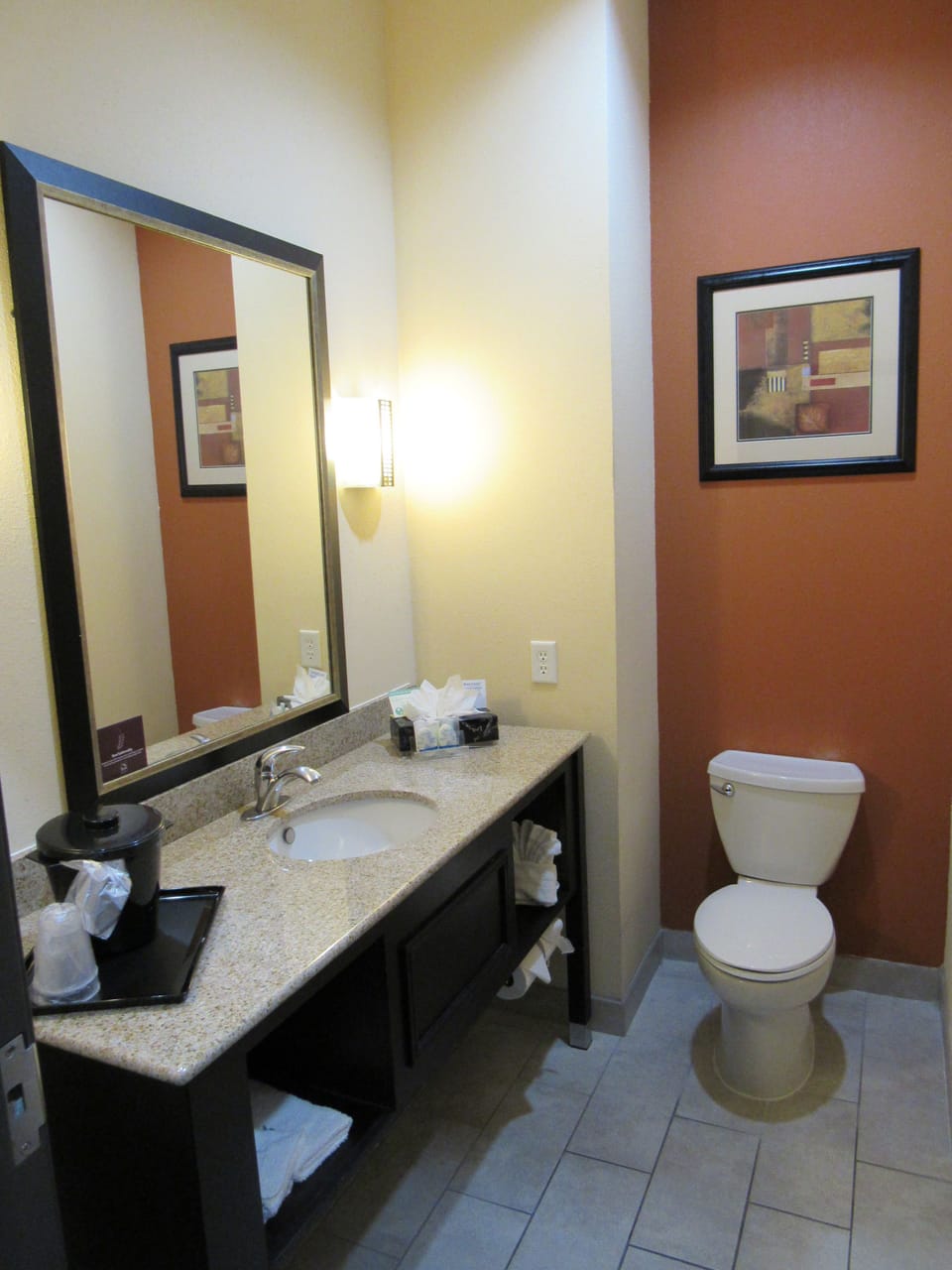 Free toiletries, hair dryer, towels