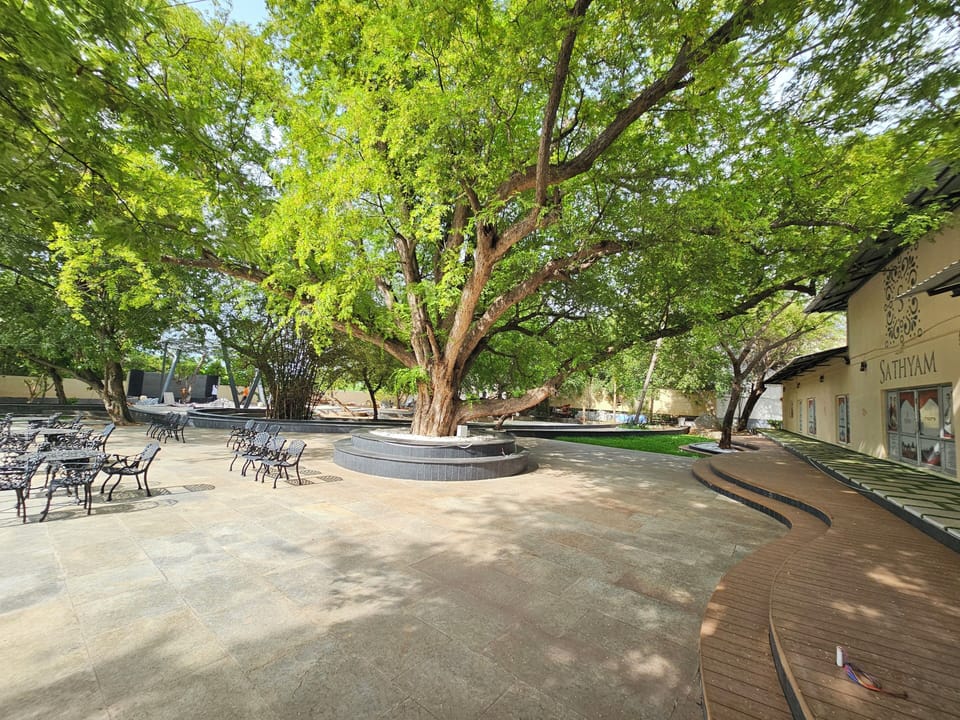 Outdoor banquet area