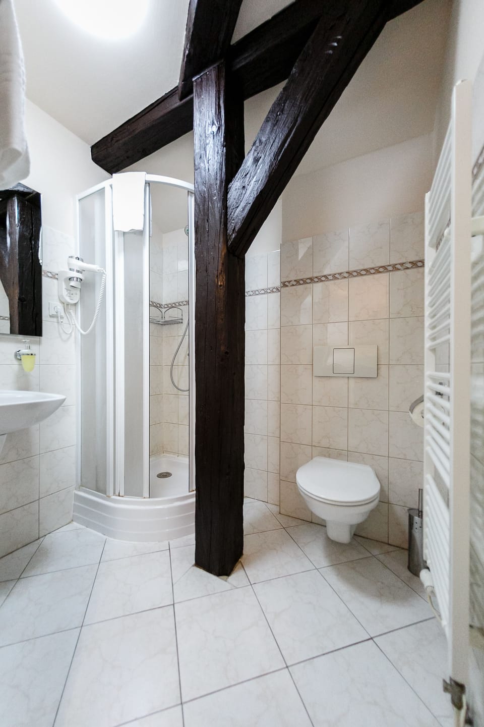 Single Room | Bathroom | Hair dryer, towels