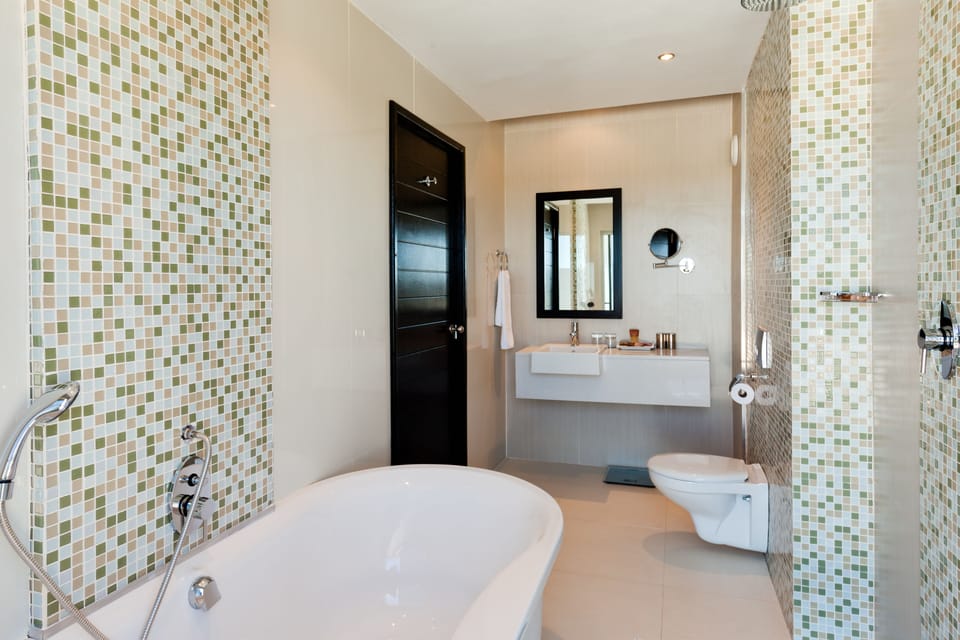 Executive Suite | Bathroom | Hair dryer, towels