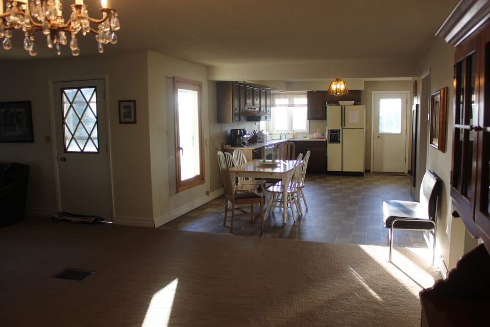 Looking into the kitchen