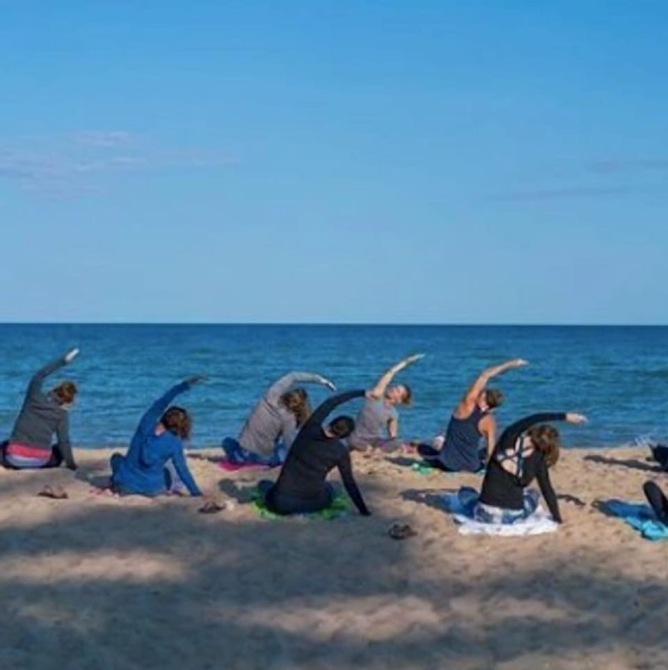 Lake Charlevoix Beach Yoga