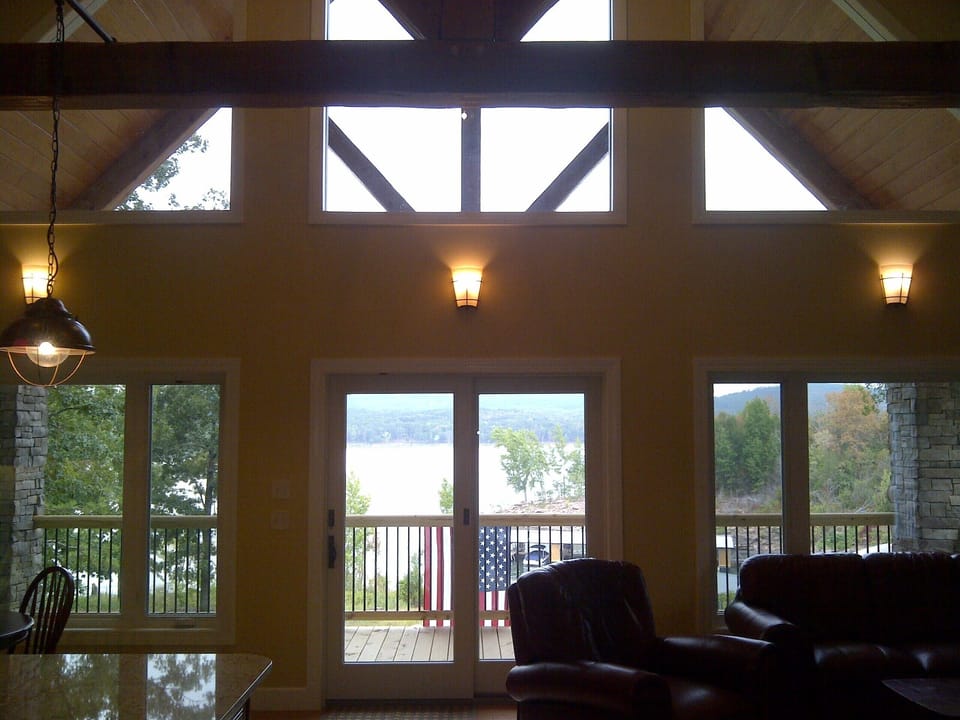 View of lake from Living/Kitchen area.