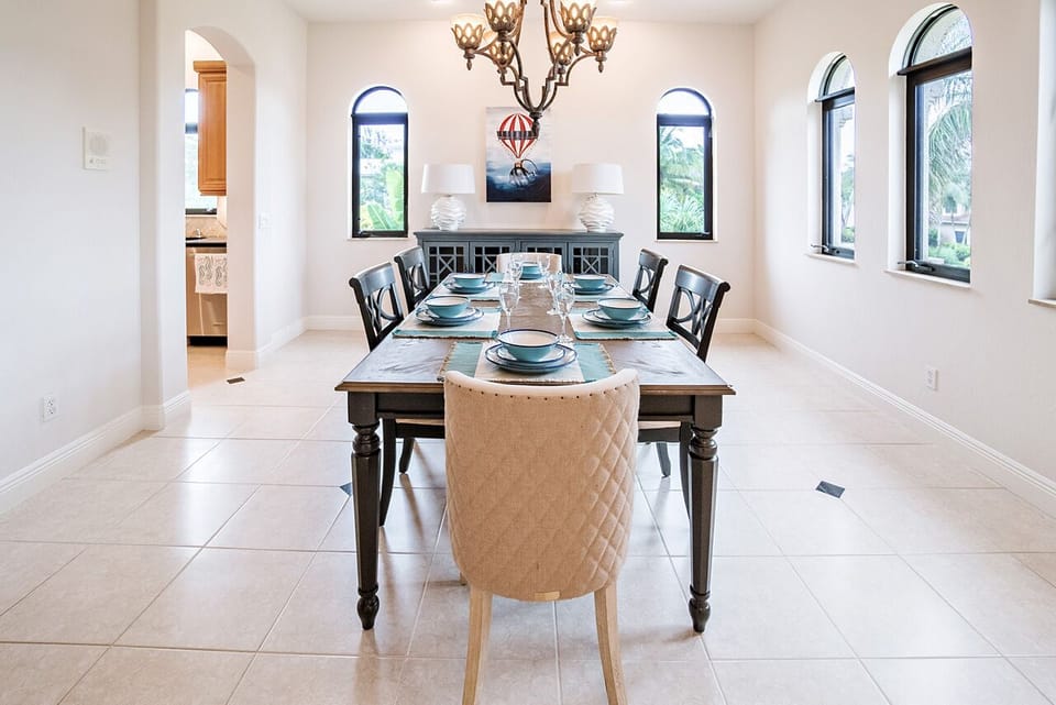 All of the natural light pours into this space creating the perfect ambiance for guests
