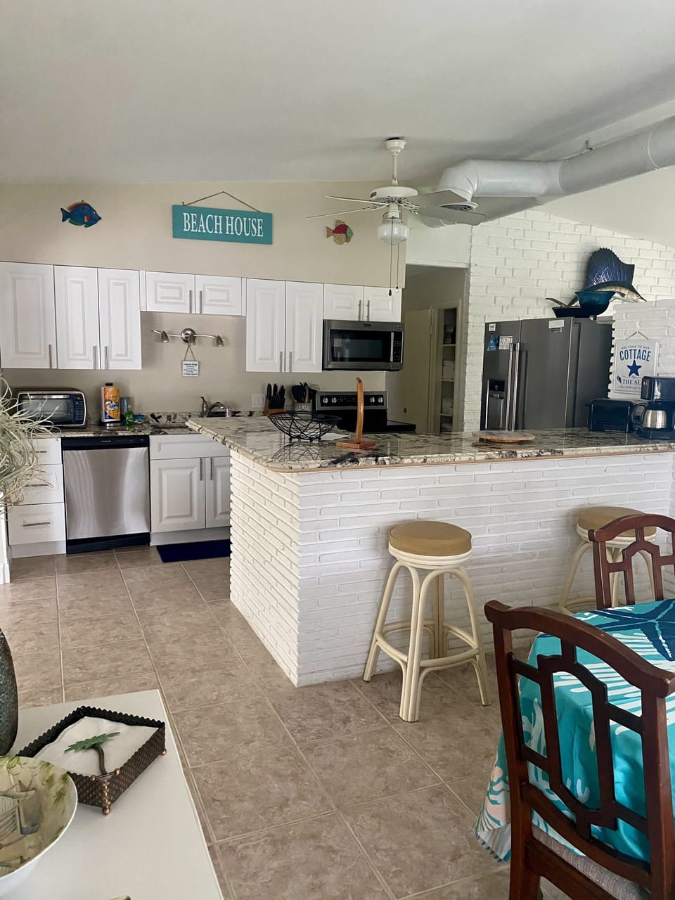 Updated kitchen with stainless appliances 
