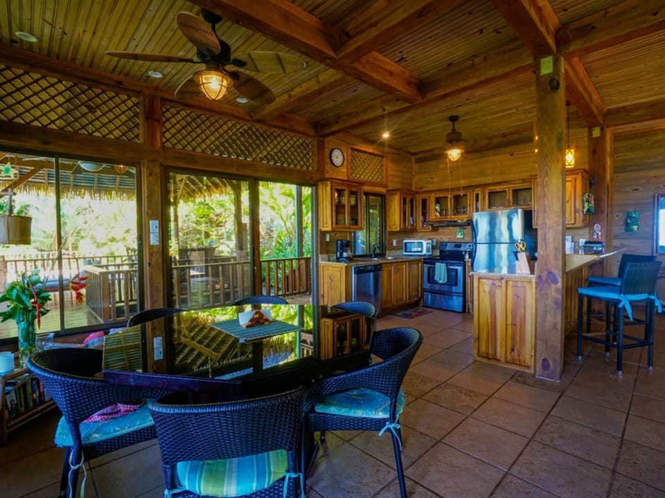 kitchen and dining area