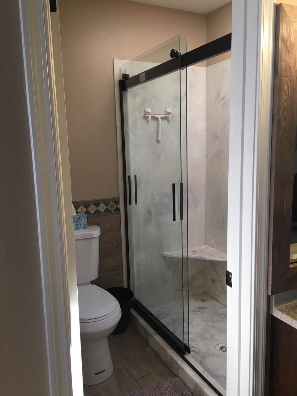 Large shower. 