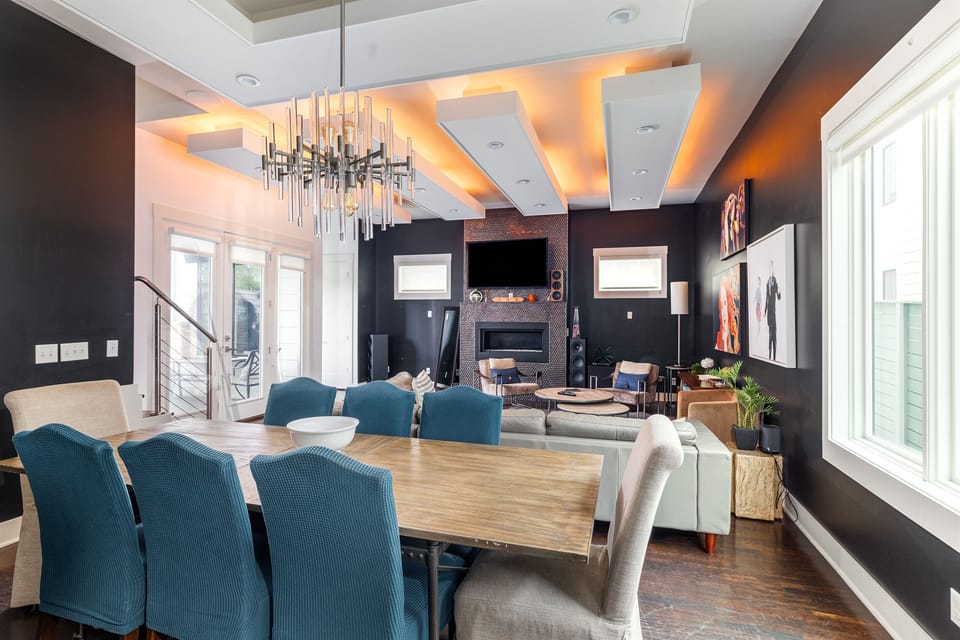 Dining Table + Living Room