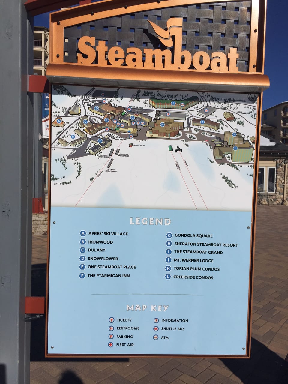 Just a few minutes walk or convenient eintet shuttle to the base. 