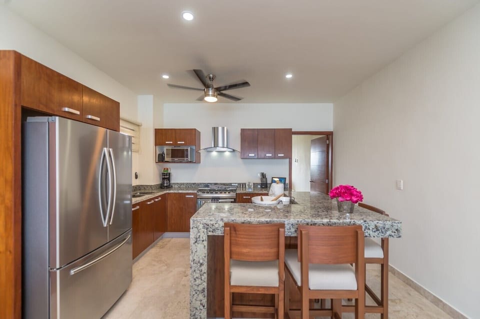Kitchen - Nikte condo 7, 4th level penthouse Akumal Mexico vacation rental