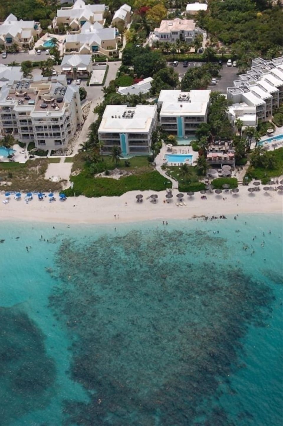 From a helicopter - the proximity of the reef - we are in middle bldg, 2nd floor
