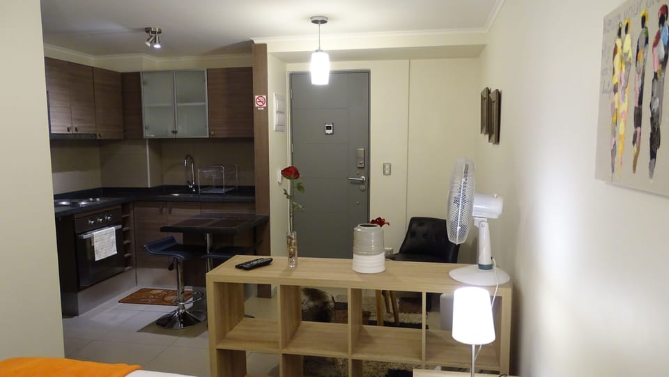 Economy Apartment, 1 Queen Bed, Accessible, Private Bathroom | Living room | Flat-screen TV