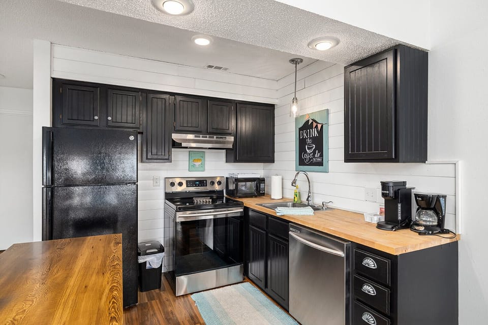 Efficient and well stocked kitchen