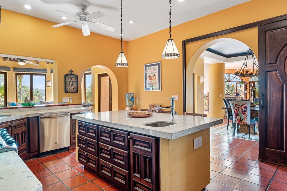 This is the kitchen in the main house. There is 1 more kitchen.