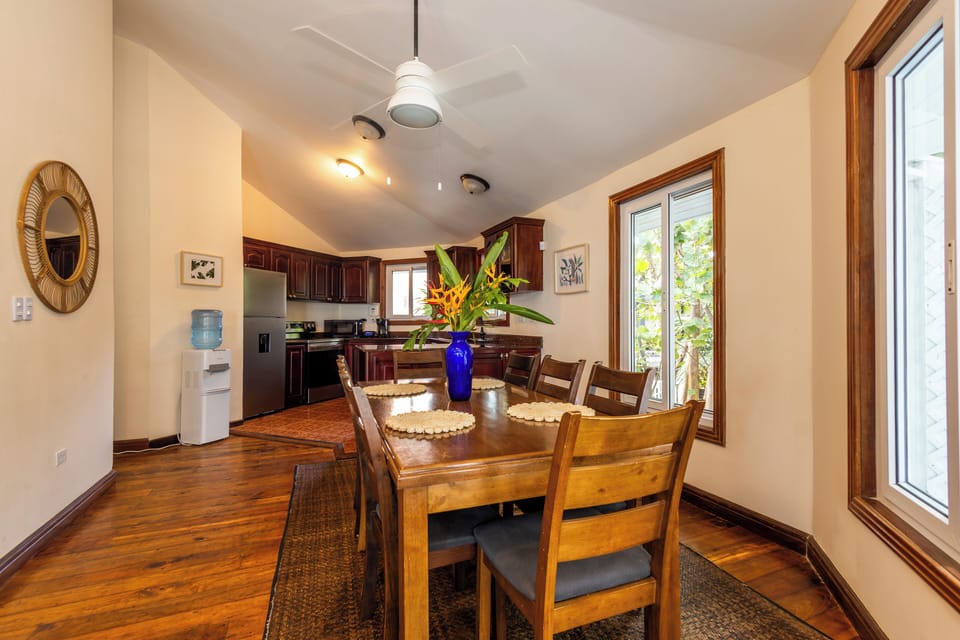 Dining Room: Seats 8 Comfortably. Purified Water and Cooler Provided.