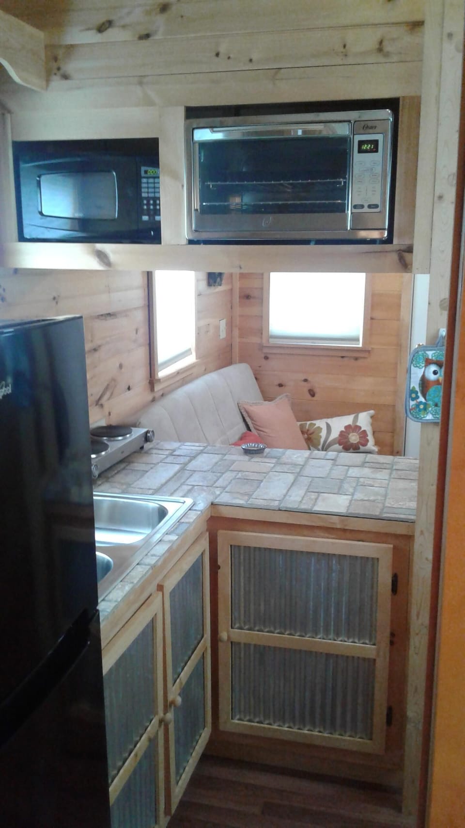 full fridge,microwave,and convection oven