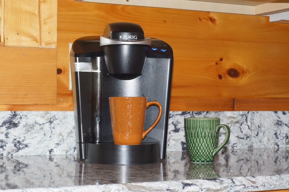 Bring your favorite K cups. Beautiful mountains...early morning....Hot Coffee.