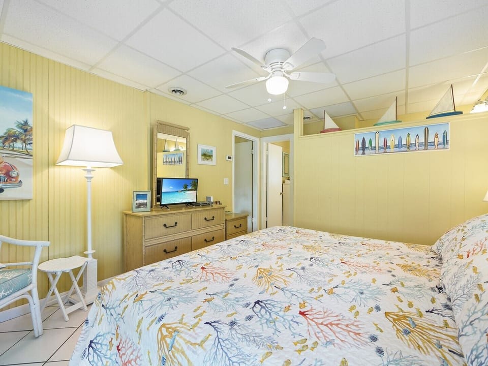 Bedroom with King Bed and TV