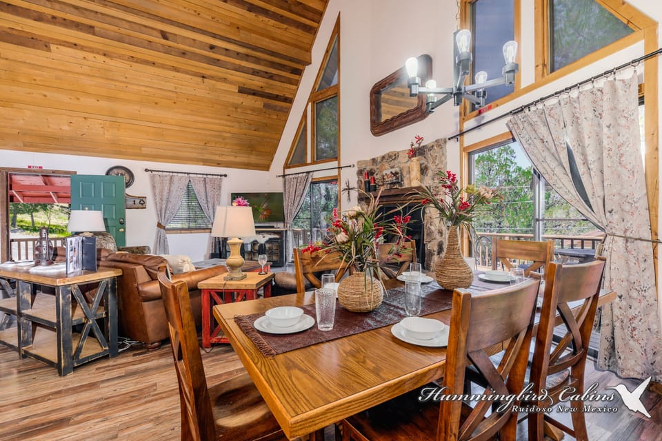 Dining adjoins living room