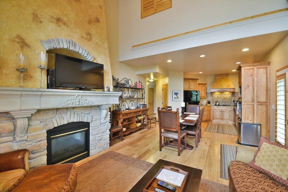 Living Room - main level, open to the kitchen and dining area.