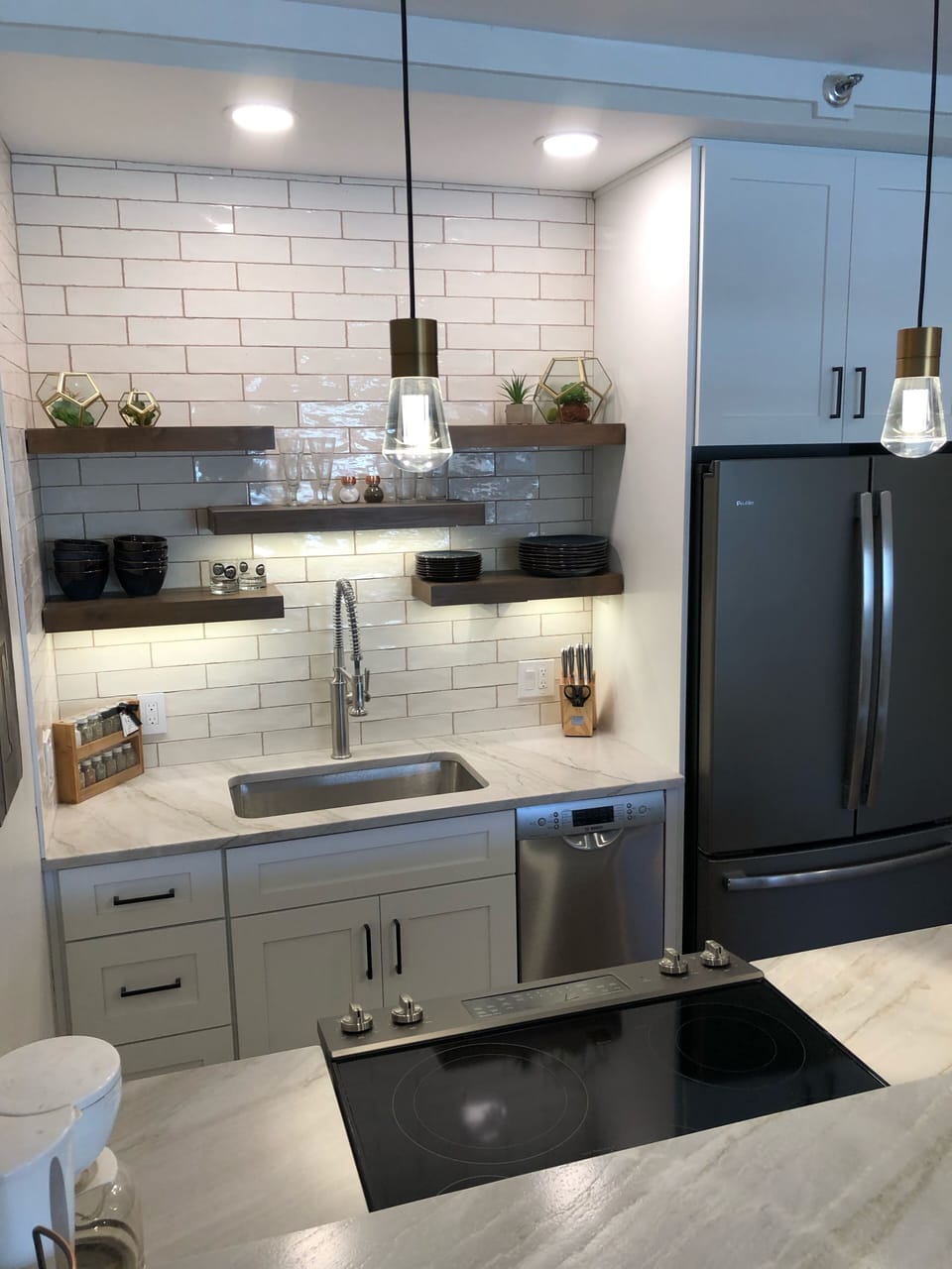 Nicely stocked kitchen