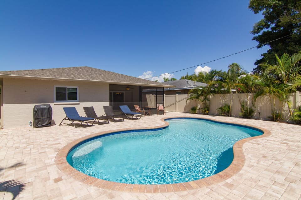 Heated south facing pool
