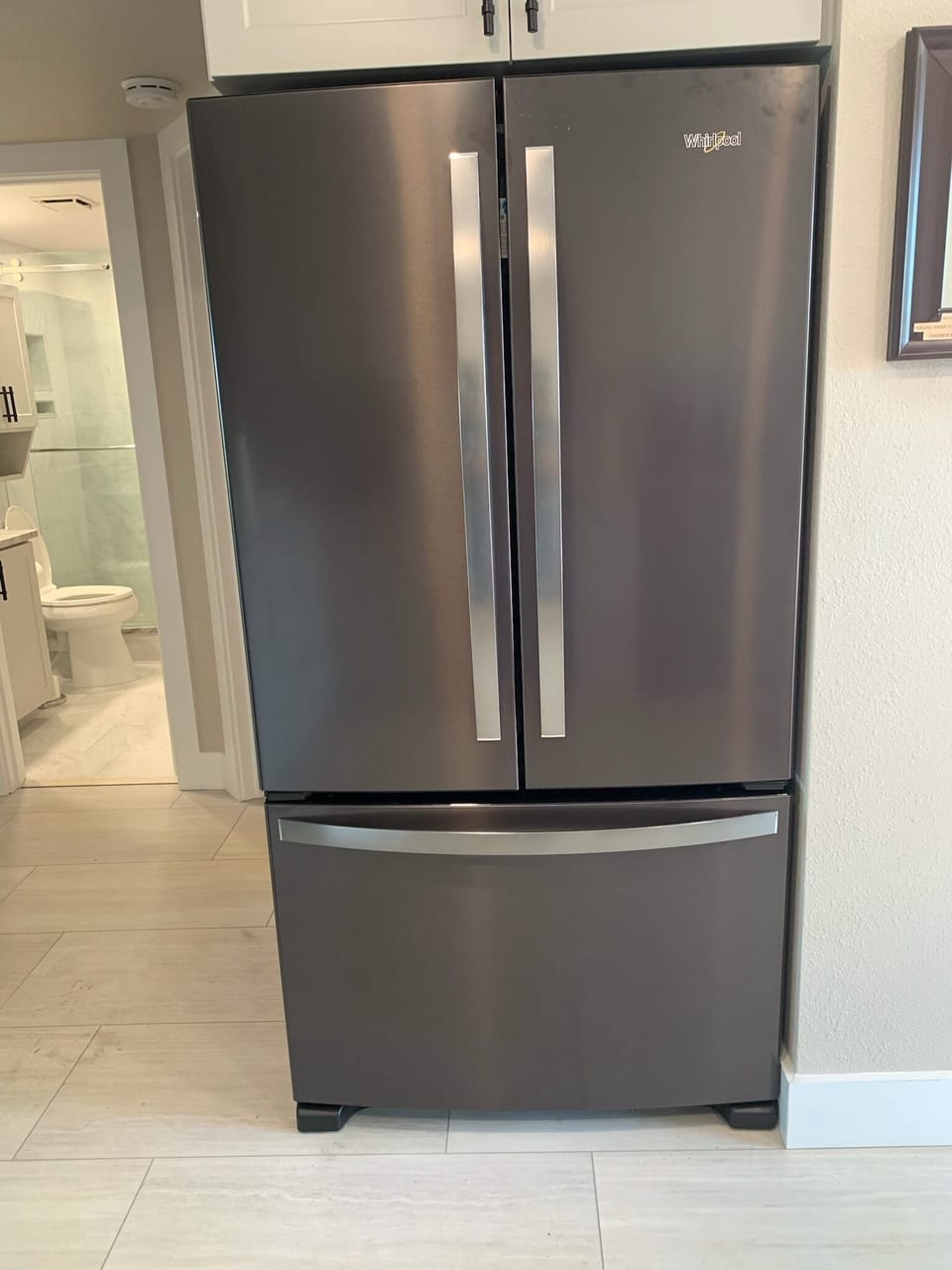 New refrigerator finally delivered April 2021! Ice maker and water dispenser. 