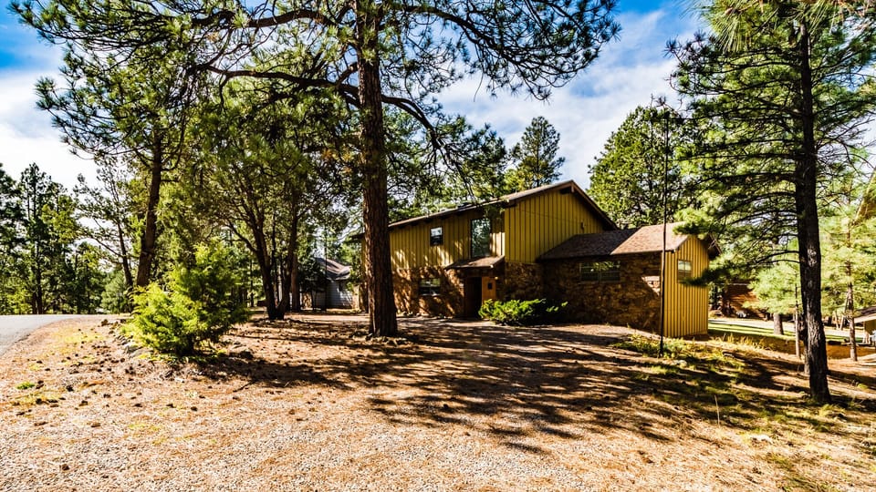 Front entry has circle drive with abumdant parking.