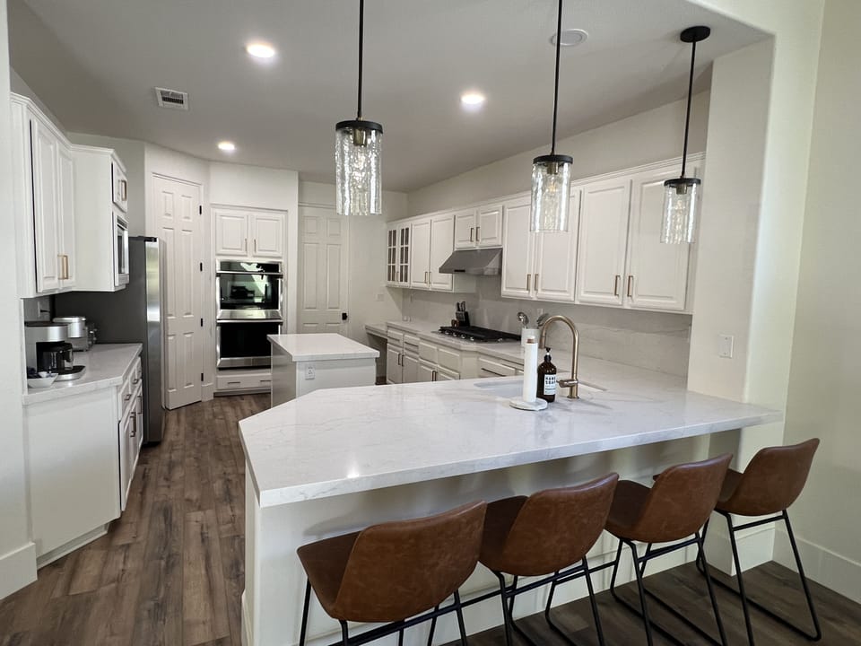 Fully stocked kitchen