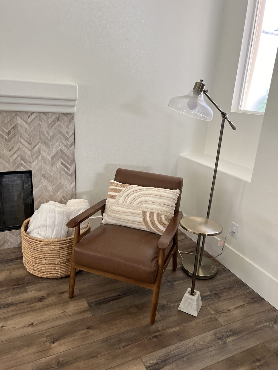 Cozy up by the fire in the winter