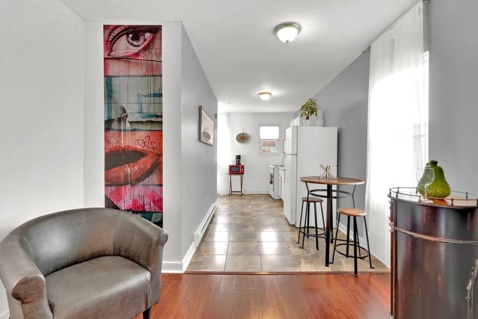 Elegant dining area with seating, perfect for enjoying meals together.