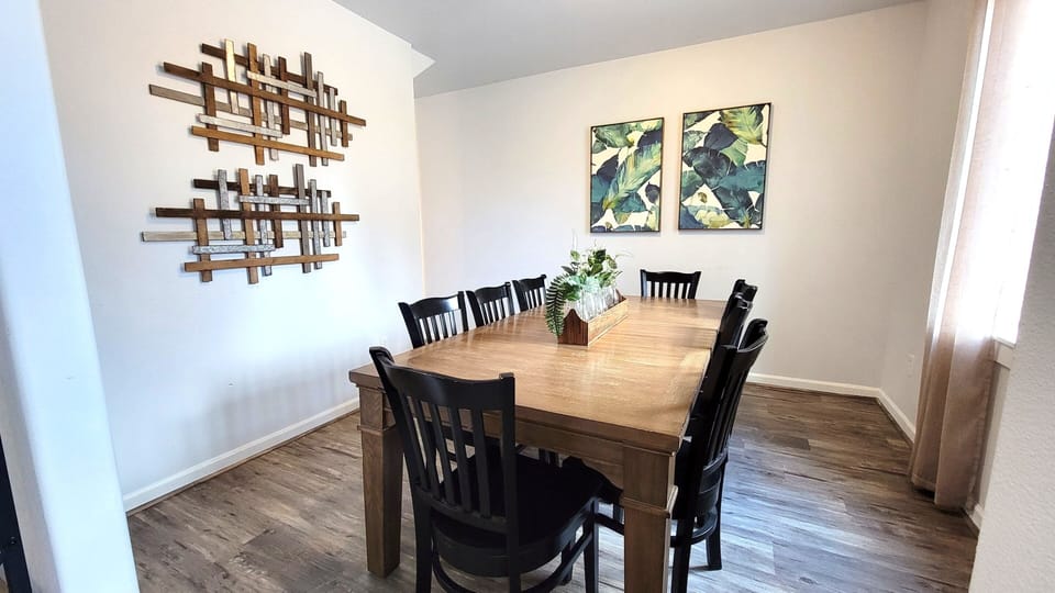 Dining table seats 8