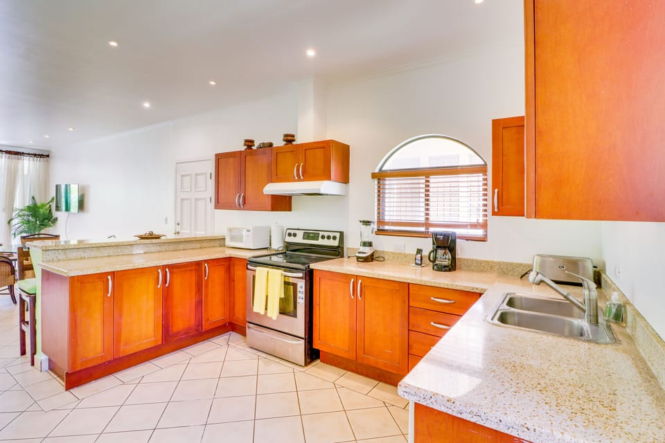 The appliances you need for preparing your meals are available in the kitchen