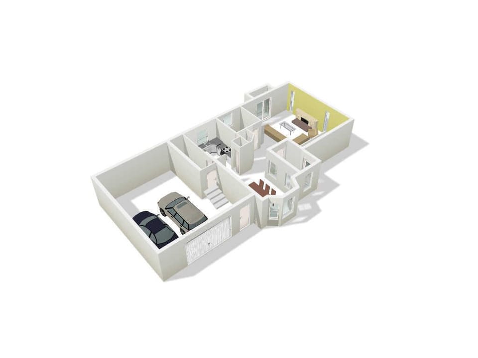 3D Floor plan - Main level
